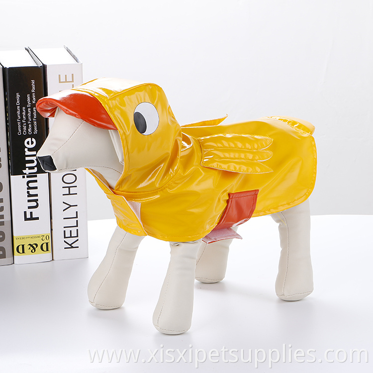 Waterproof Pet Raincoat Duck cosplay Dog Raincoat with Hood